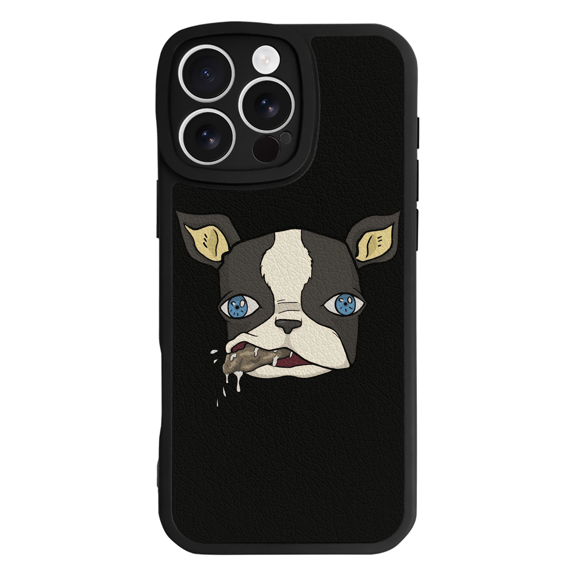 （画像用） ジョジョの奇妙な冒険 イギー JoJo's Bizarre Adventure Iggy 【iPhone 16シリーズ対応】シリコンスマホケース（レザー調） 材質：シリコン